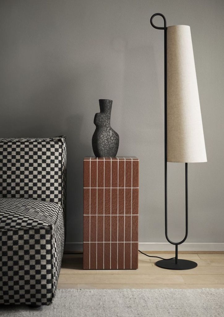 Торшер Ancora Floor Lamp Black / Natural