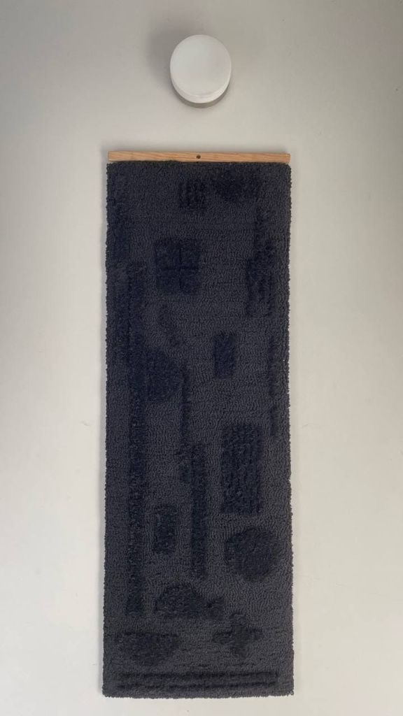 Декоративное панно из хлопка «Черный»