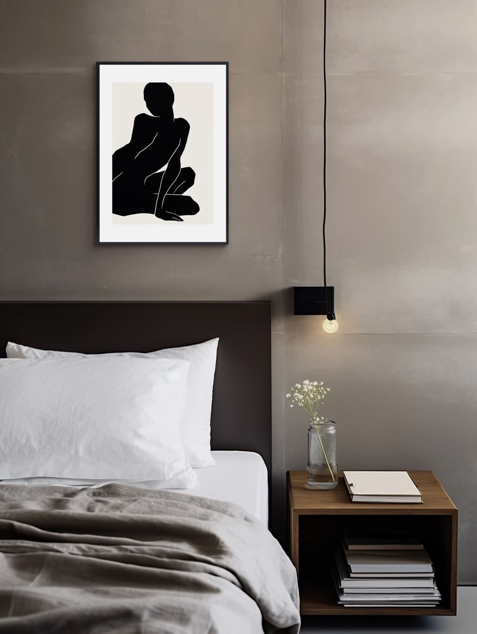 Арт-принт в багете Муза тёмная I 40х50