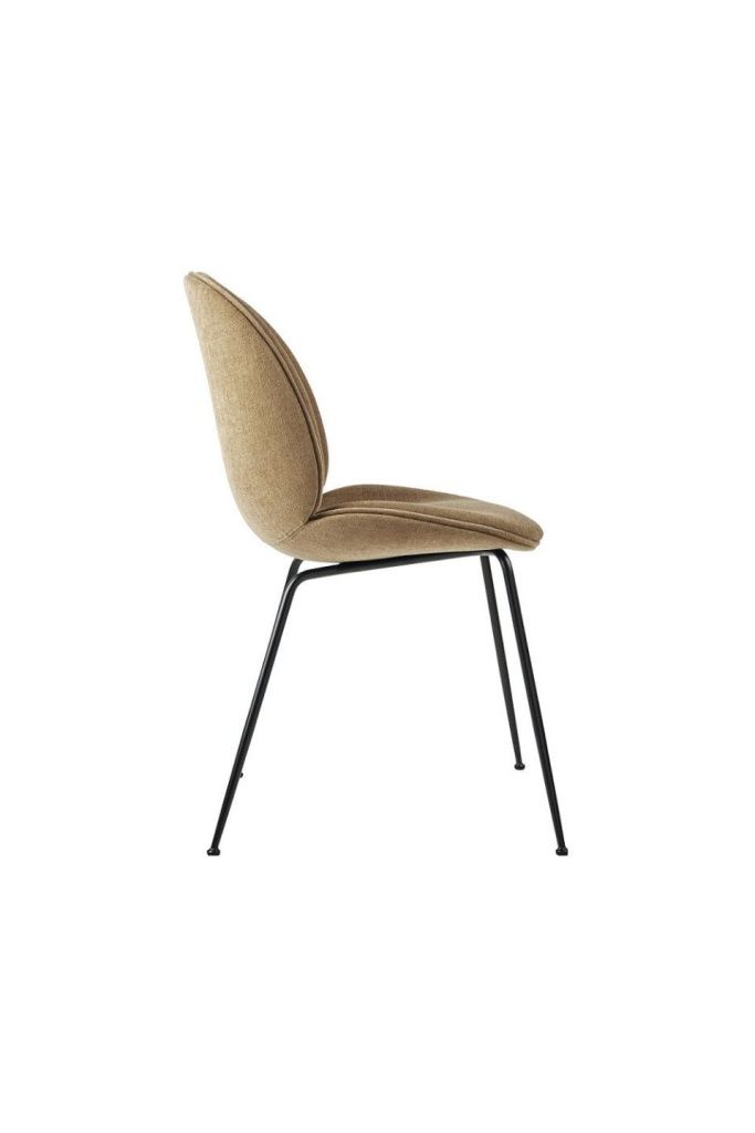 Стул Beetle Dining Chair Fully Upholstered Metal Black Base