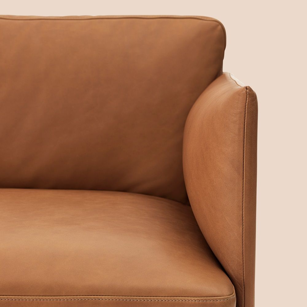 Диван Outline 2-seater Refine Leather Cognac Black