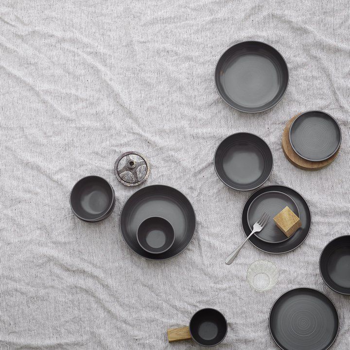 Пиала Bowl Glazed Stoneware Grey h6,5