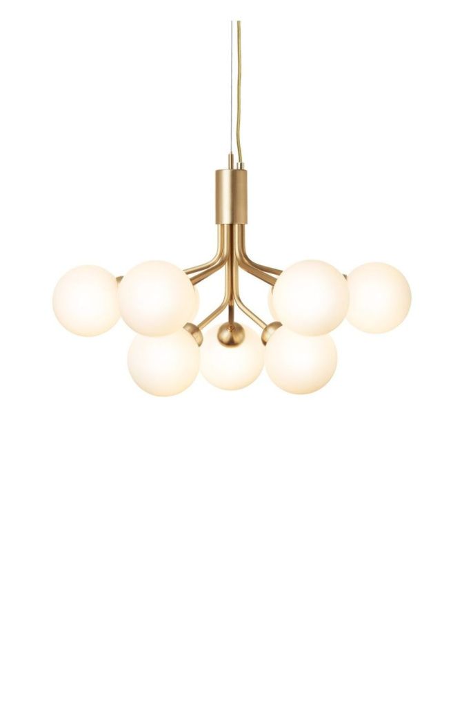 Светильник потолочный Apiales 9 Brushed Brass Opal White