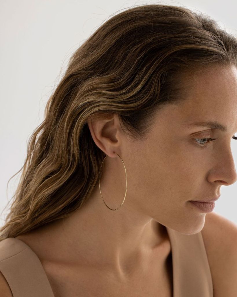 Тонкие серьги-кольца 1919 L