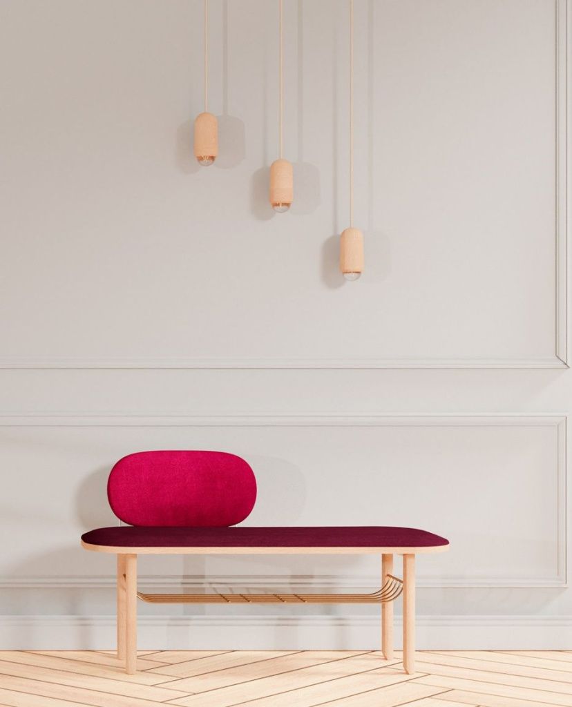 Скамья Eustache Entrance Bench Bordeaux