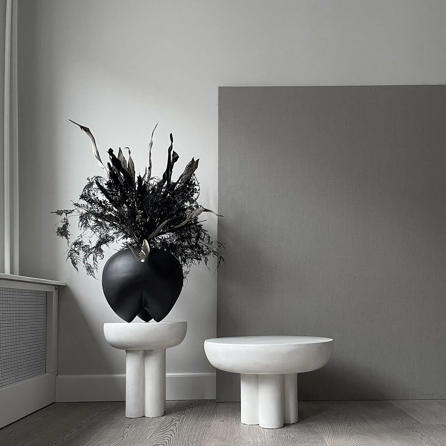 Столик Crown Table Low Bone White