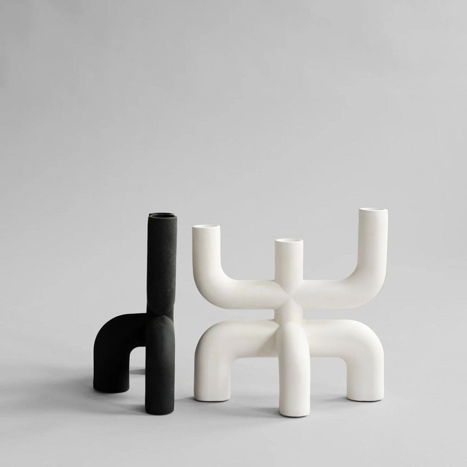 Подсвечник Cobra Candle Holder Bone White