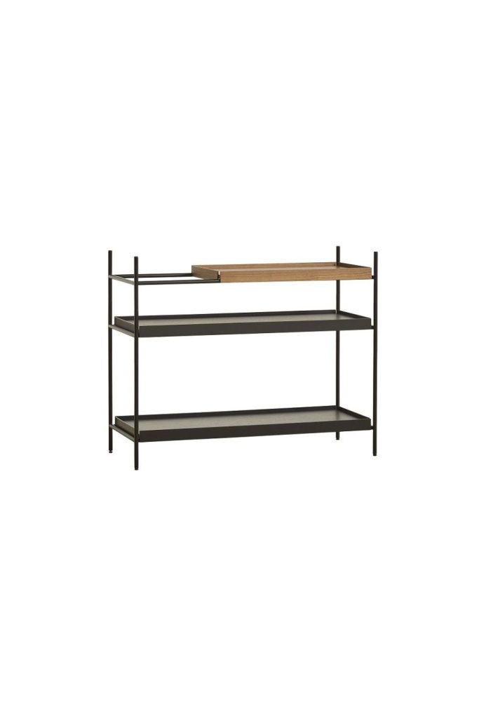 Консоль Tray Shelf Low Oak Black