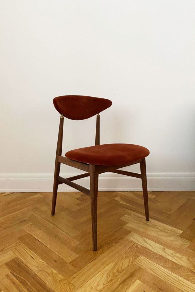 Стул Gent Dining Chair Walnut Velvet 641