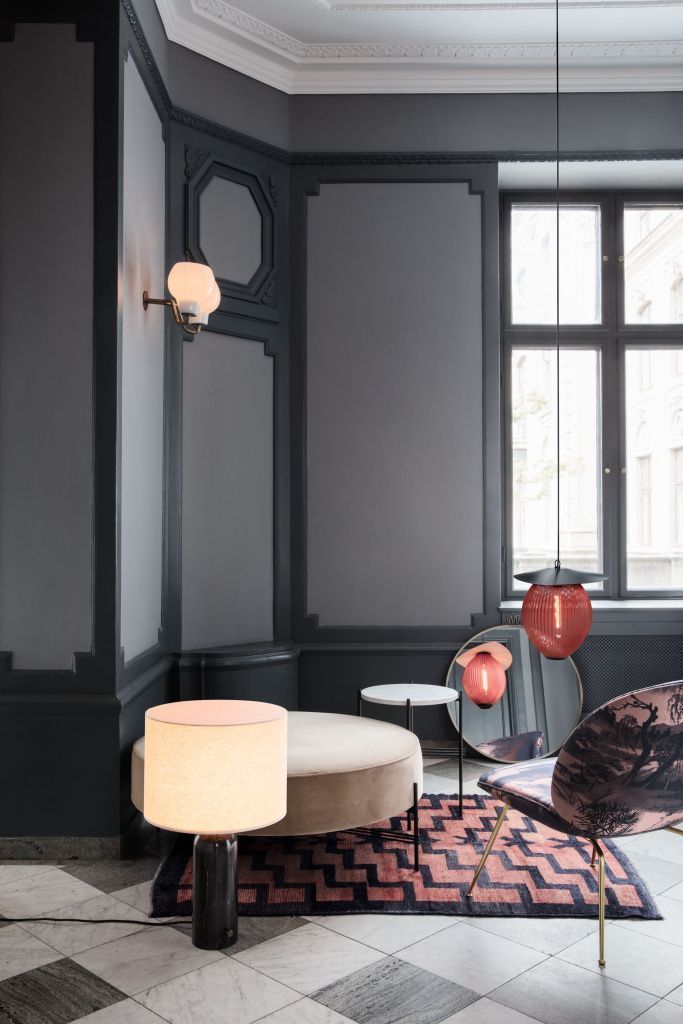 Светильник настольный Gravity Table Small Blackened Steel Canvas