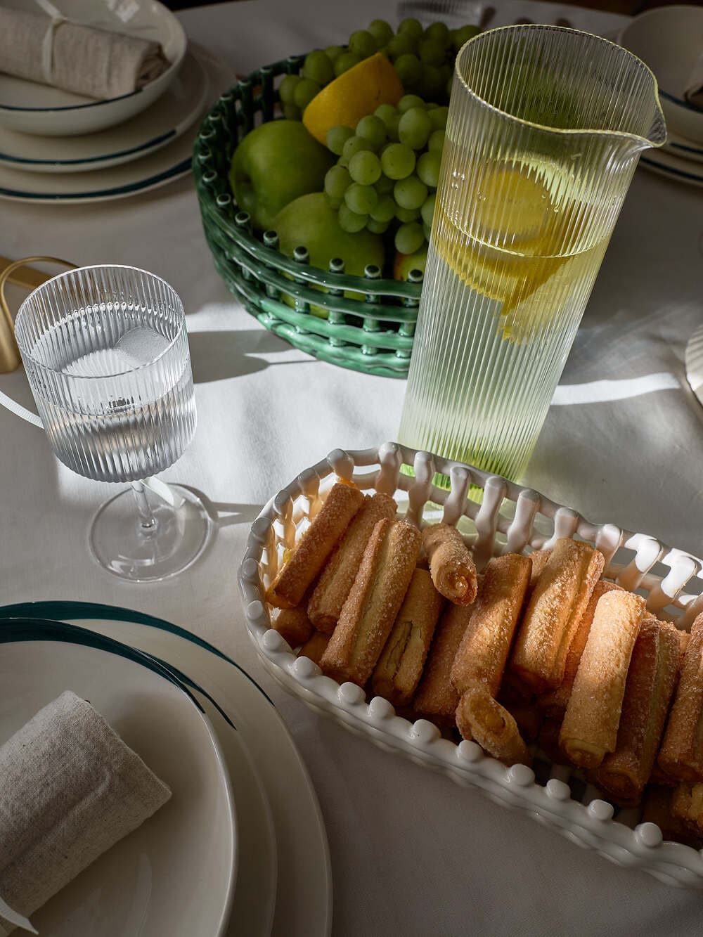 Корзина керамическая Ceramic Basket Oval Cashmere