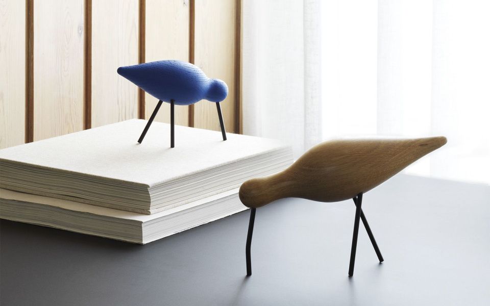 Птица декоративная Shorebird Large Oak Black