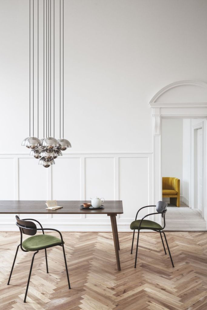 Стул Pavilion AV4 Walnut Green Black Base