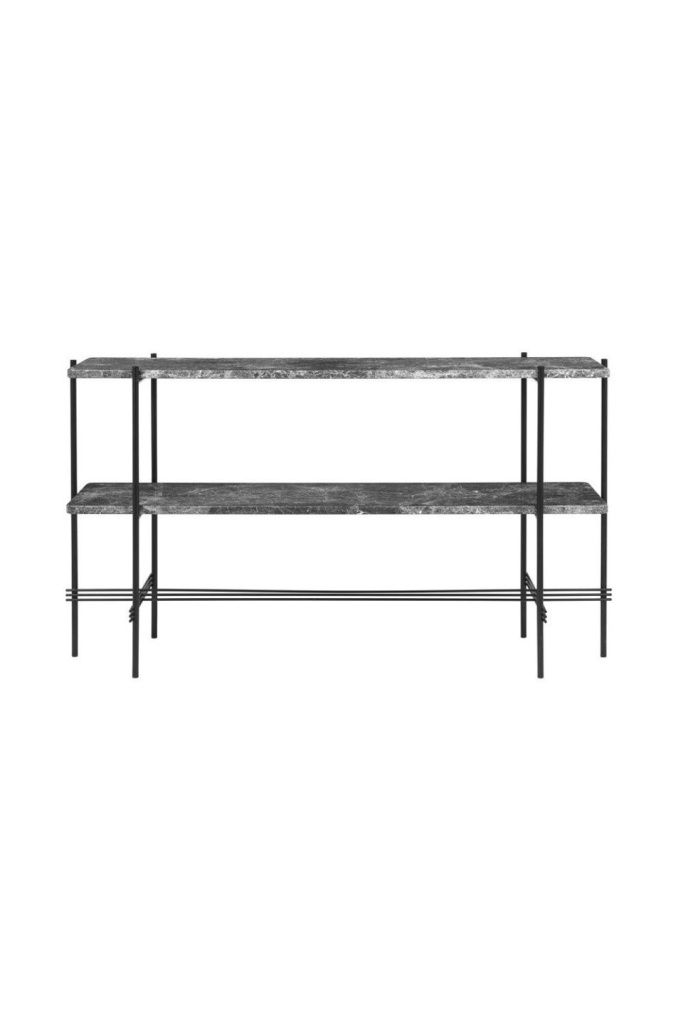 Консоль TS Console 2 Racks Grey Emperador Marble Black