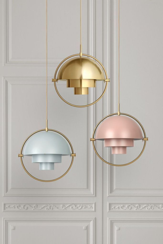 Светильник потолочный Multi-Lite Pendant Sea Grey Semi Matt Brass Ø32