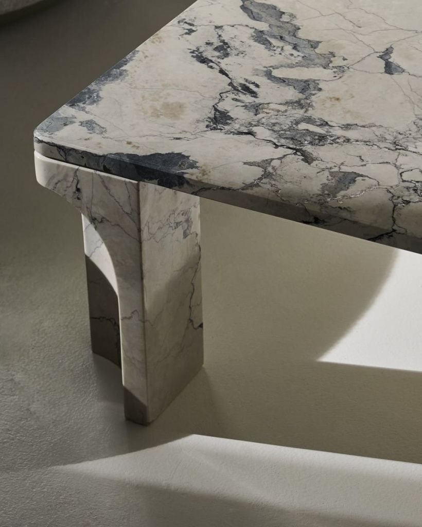 Столик кофейный Doric Square Electric Grey Limestone