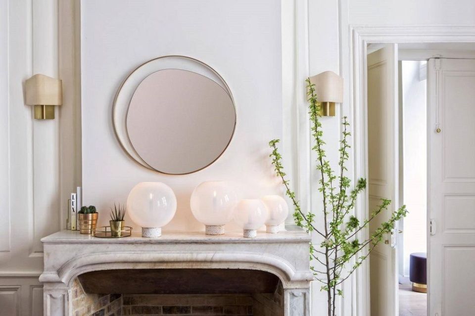 Зеркало Ellipse 50 см Brass Copper Pink-Hued