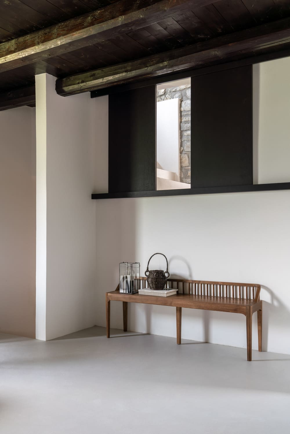 Скамья Spindle Bench Reclaimed Teak