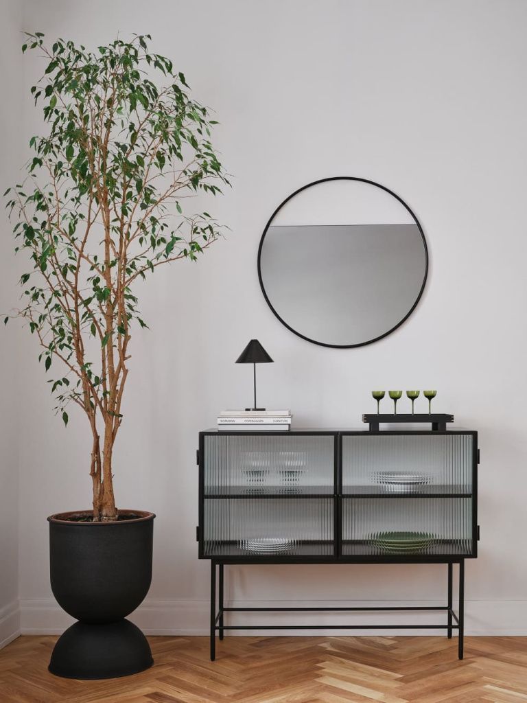 Комод Haze Sideboard Reeded Glass Black
