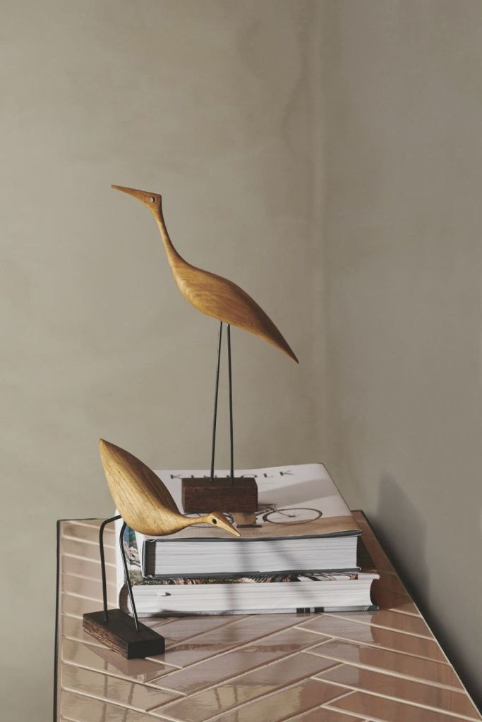 Декоративная птица Beak Bird Tall Heron oak