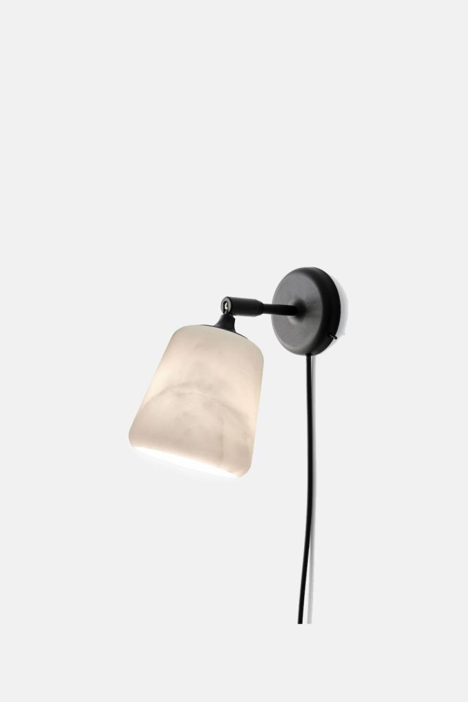 Бра Material Wall Lamp Black White Marble