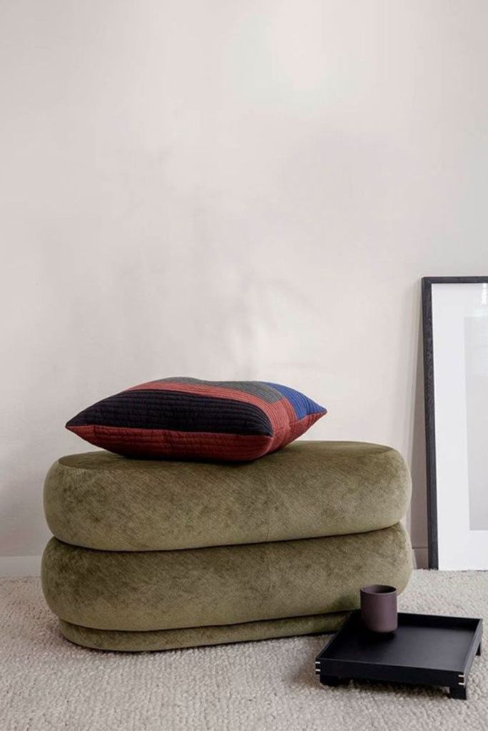 Пуф Oval Faded Velvet Forest