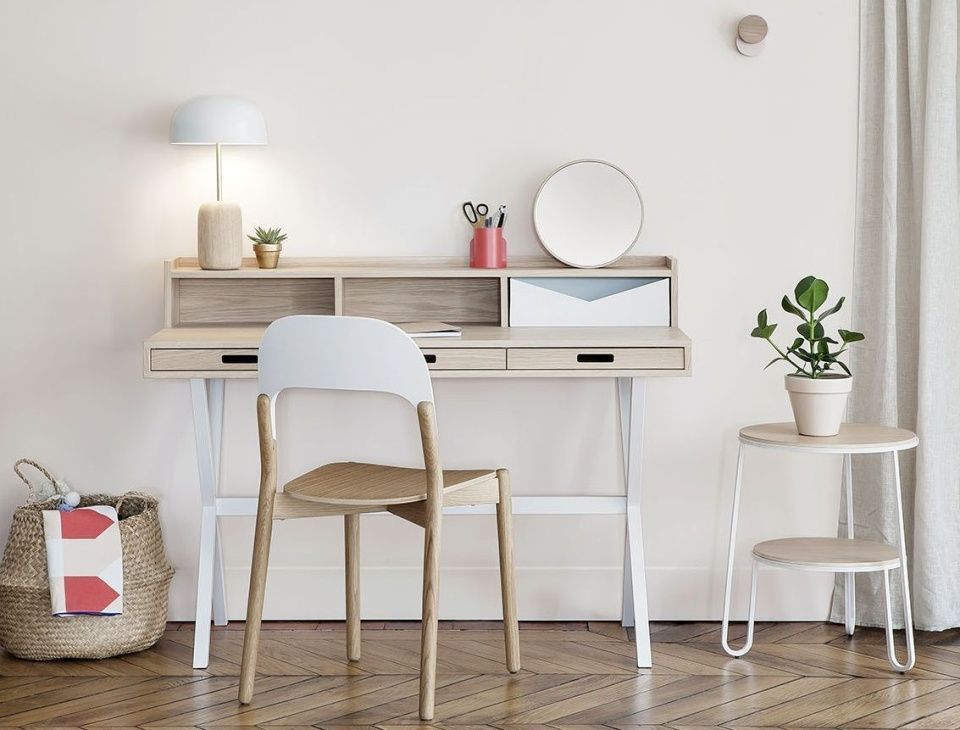 Стол Bureau Hyppolite Chene White Legs