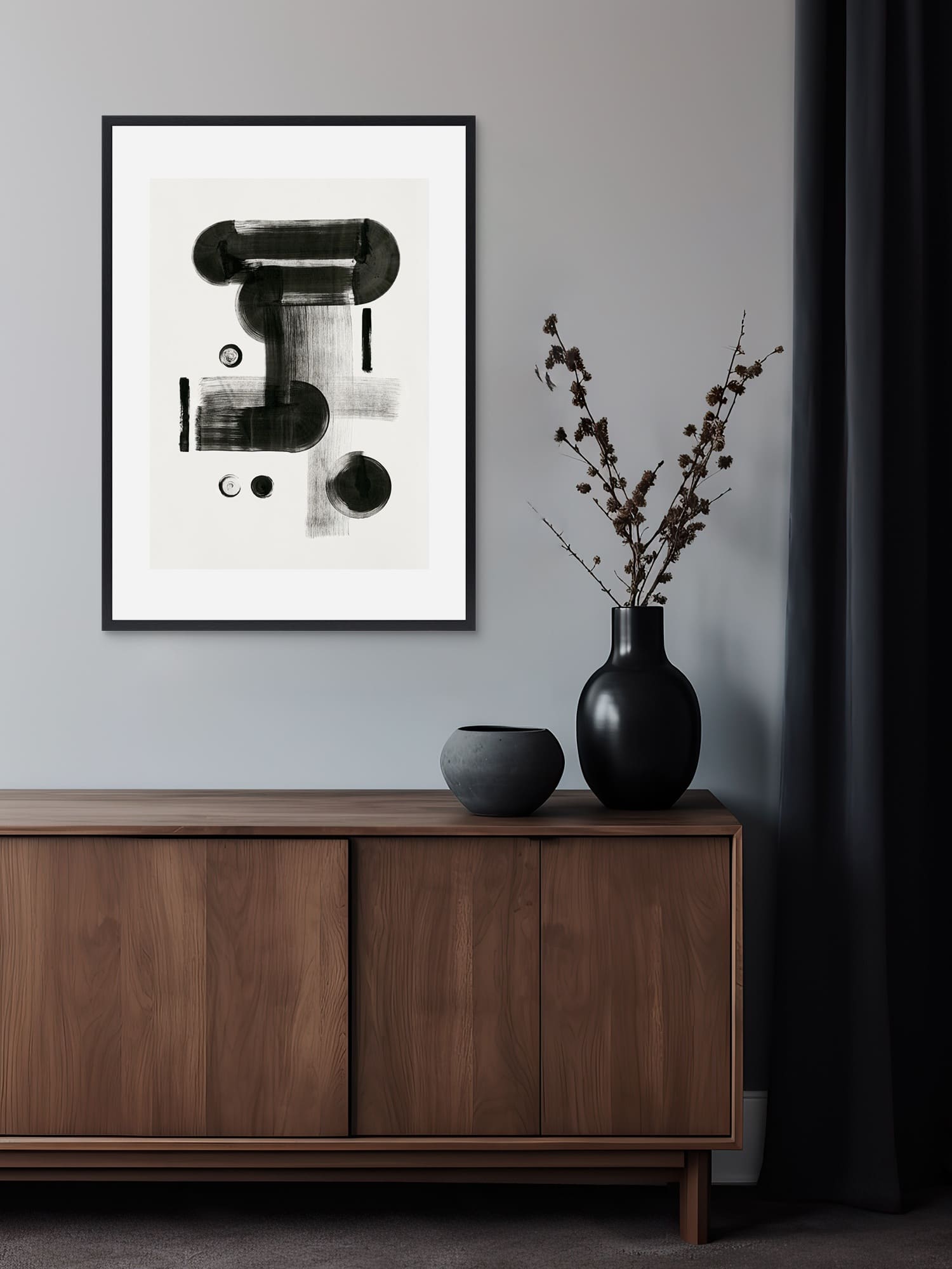 Арт-принт в багете Монохром-Траектория 60х80