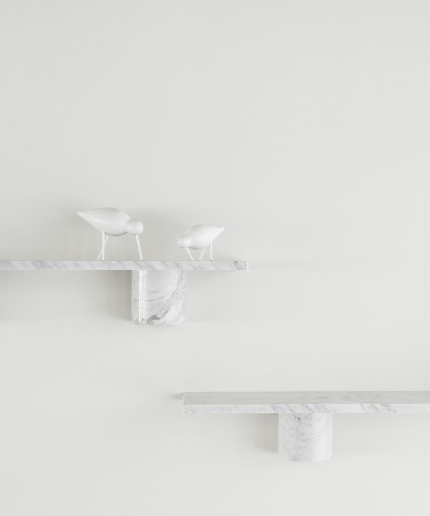 Полка Sten Shelf White Marble 80 см