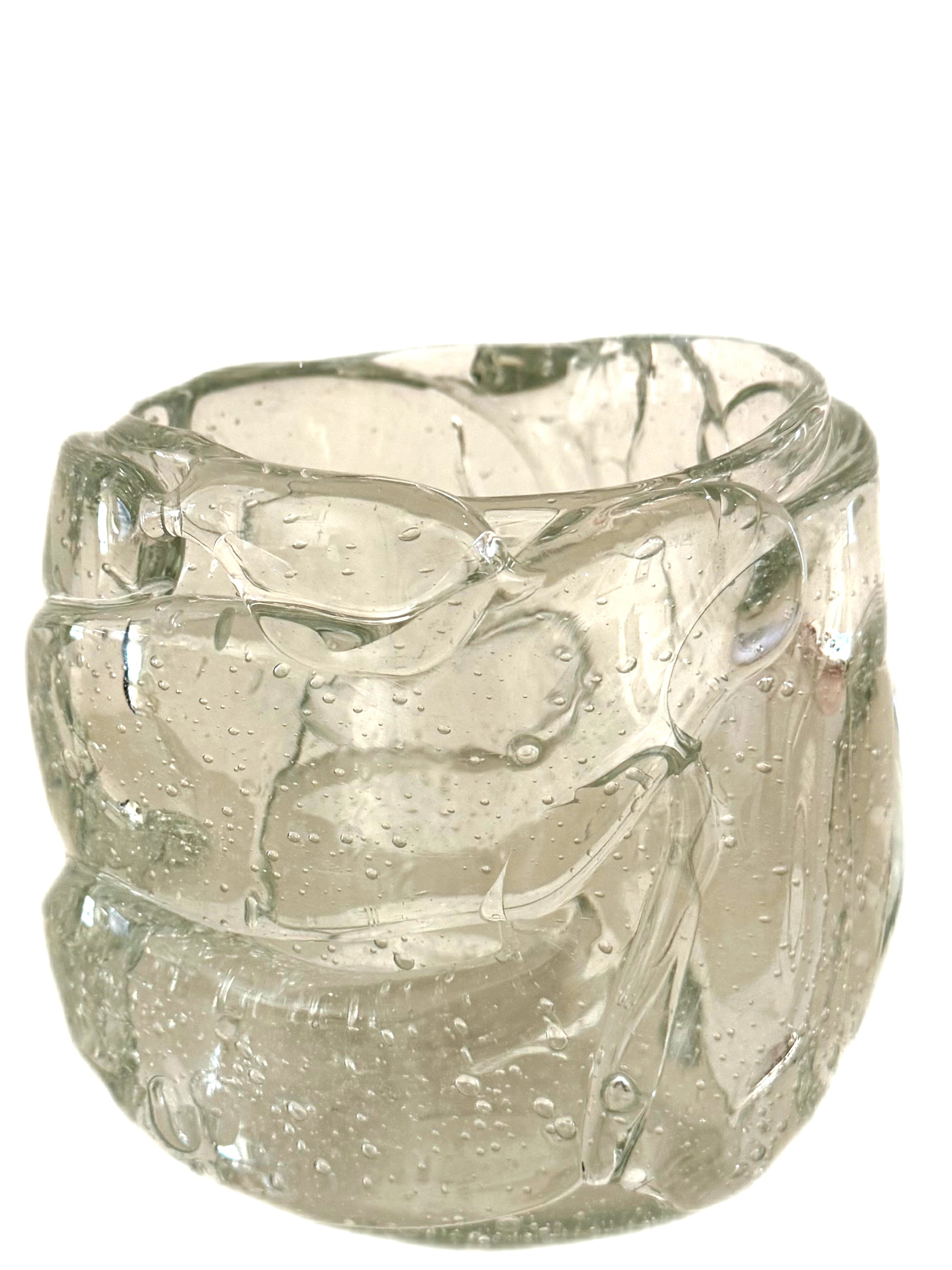 Ваза авторская Лёд из стекла