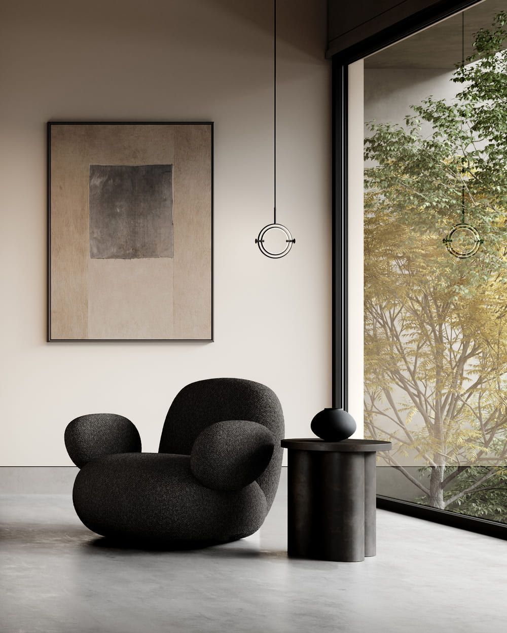 Кресло Toe Armchair Flat Deep Taupe