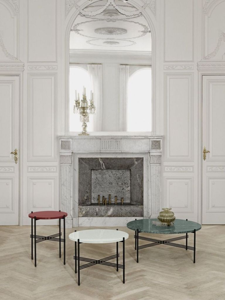 Столик TS Coffee Table Round Green Guatemala Marble Black Ø80