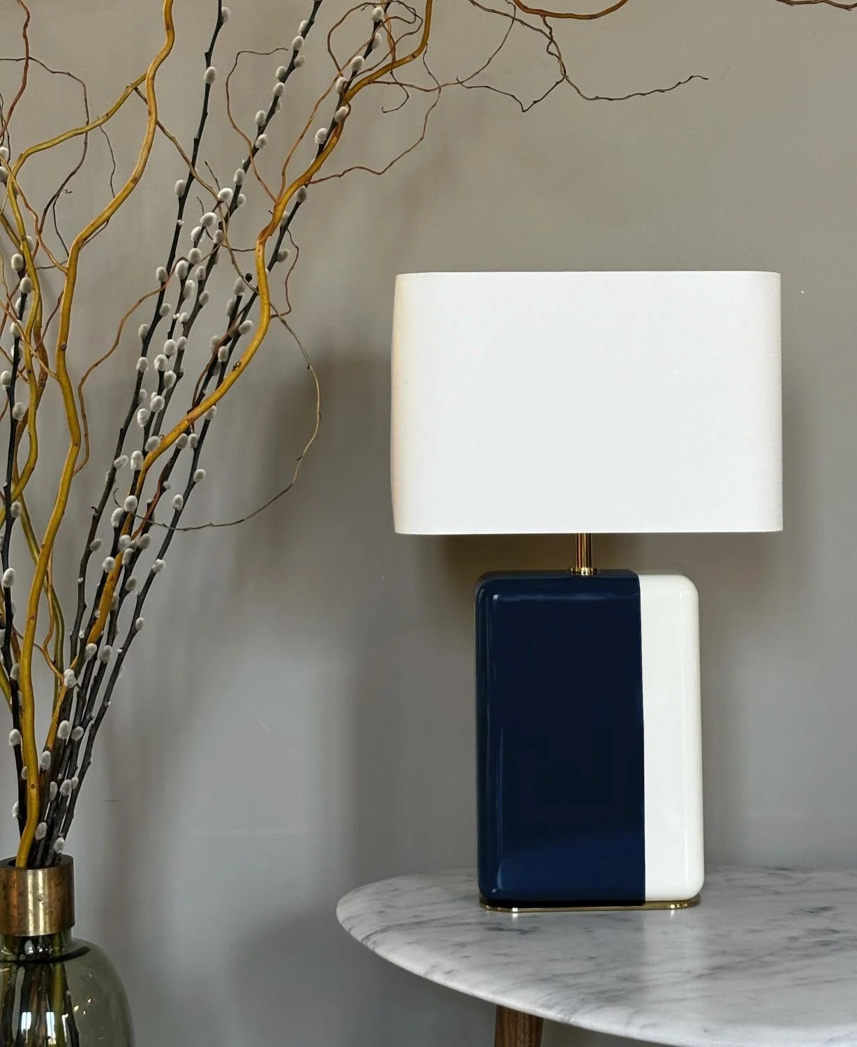 Светильник настольный Bourbon Lamp Navy Blue Ivory