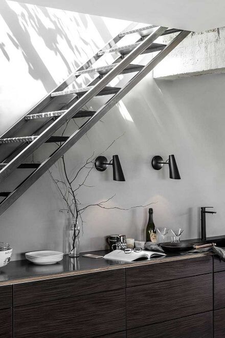 Бра Birdy Wall Short Grey Steel