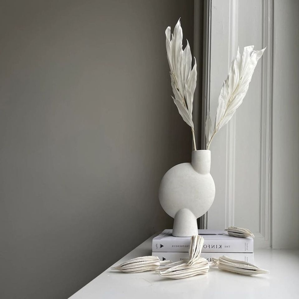 Ваза Sphere Vase Bubl Medio Bone White