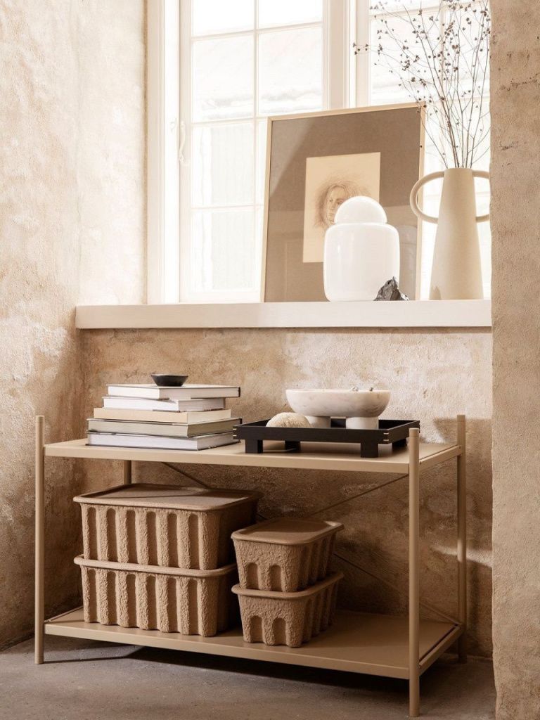 Коробки для хранения Paper Pulp Box Large Brown Set of 2