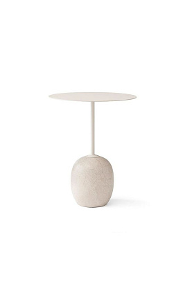 Столик Lato LN8 Ivory White & Crema Diva Marble Ø40