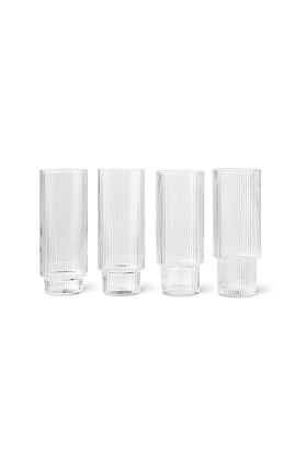 Стаканы Ripple Long Drink Glasses Clear 4 шт