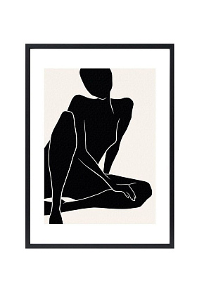 Арт-принт в багете Муза тёмная II 50х70