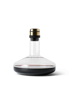 Декантер Wine Breather Carafe Deluxe Glass Clear Brass 1,4L
