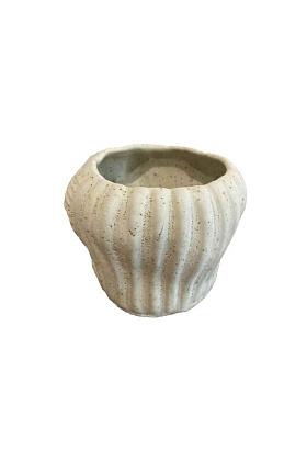 Ваза Морской камушек молочный 1