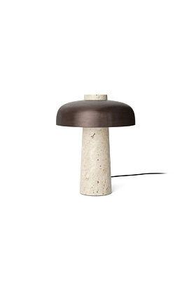 Лампа Reverse Table Lamp Travertine Bronzed Brass