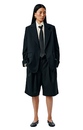 Блейзер прямой базовый черный S