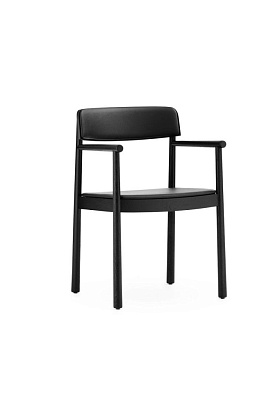 Стул Timb Armchair Upholstery Black / Black leather