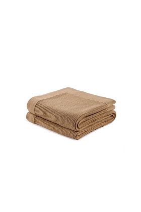 Плед Heritage Natural Cotton Темно-карамельный 130х180