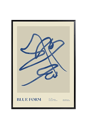 Арт-принт в раме Синяя форма 01