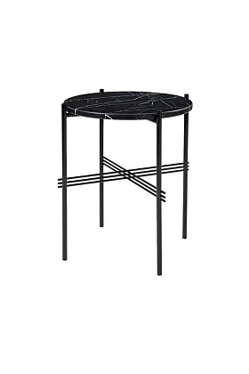 Столик TS Side Table Round Black Marquina Marble Black Ø40