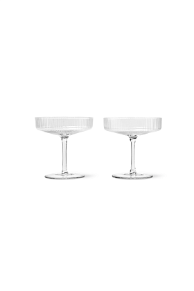 Бокалы для шампанского Ripple Champagne Saucer Clear 2 шт