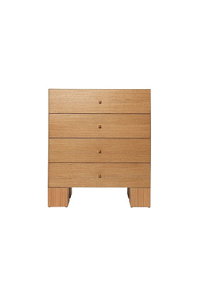 Комод Kuben Drawers 1x4 Natural Oak Veneer