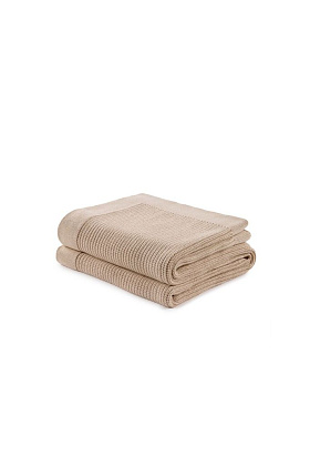 Плед Heritage Natural Cotton Светло-карамельный 130x180